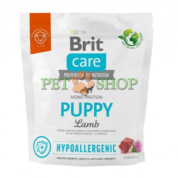 <p><strong>Brit Care Puppy Lamb & Rice 1 кг - Гипоаллергенная формула с ягненком и рисом для щенков и юниоров всех пород (4 недели - 12 месяцев)</strong></p>