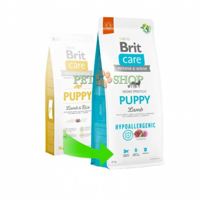 <p><strong>Brit Care Puppy Lamb & Rice 12 кг - Гипоаллергенная формула с ягненком и рисом для щенков и юниоров всех пород (4 недели - 12 месяцев)</strong></p>