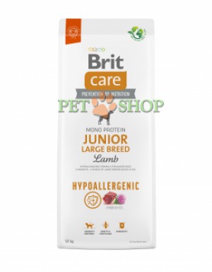 <p><strong>Brit Care Junior Large Breed Lamb & Rice 12 kg -</strong> <strong>Гипоаллергеннная Формула с Ягненком и рисом для молодых собак (3 месяца - 2 года) крупных пород более 25 кг</strong></p>