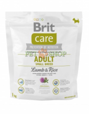 <p><strong>Brit Care Adult Small Breed Lamb & Rice 1 кг - Гипоаллергенная формула с ягненком и рисом для взрослых собак малых пород от 1 до 10 кг </strong></p>
