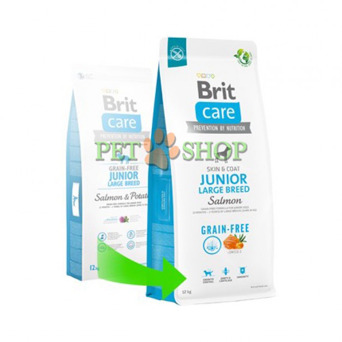<p><strong>Brit Care Grain-free Junior Large Breed Salmon & Potato 3 kg - Беззерновая формула с лососем и картофелем для молодых собак (3 месяца – 2 года) крупных пород более 25 кг</strong></p>