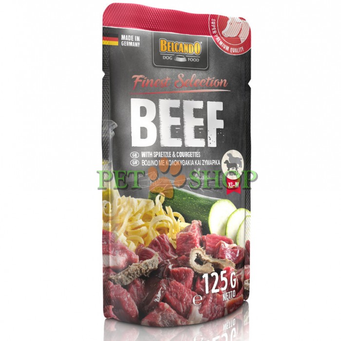 <p><strong>Консервированный корм Belcando говядина с лапшой и цуккини - это вкусное мясо в корме для собак приправленое лучшими ингредиентами и приготавливается отдельными порциями.</strong></p>