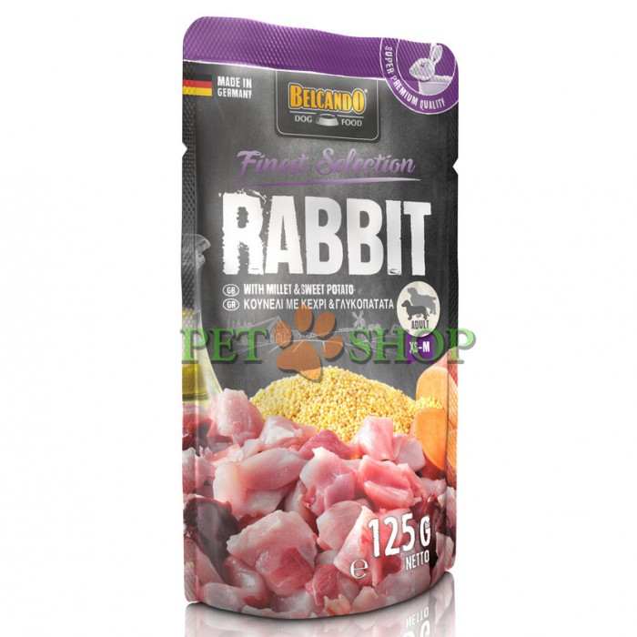 <p>Belcando Rabbit with millet sweet potato - пресервы для собак,кролик с просо и сладкой картошкой 125 грамм</p>