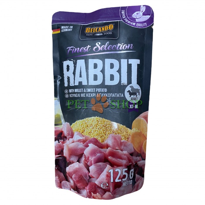 <p>Belcando Rabbit with millet sweet potato - пресервы для собак,кролик с просо и сладкой картошкой 125 грамм</p>