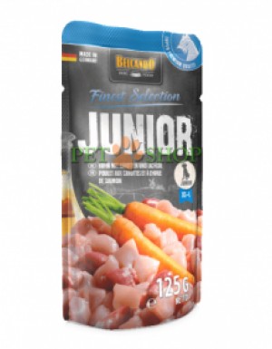 <p><strong>Belcando Junior с курицей, морковью и лососевым маслом. </strong></p>