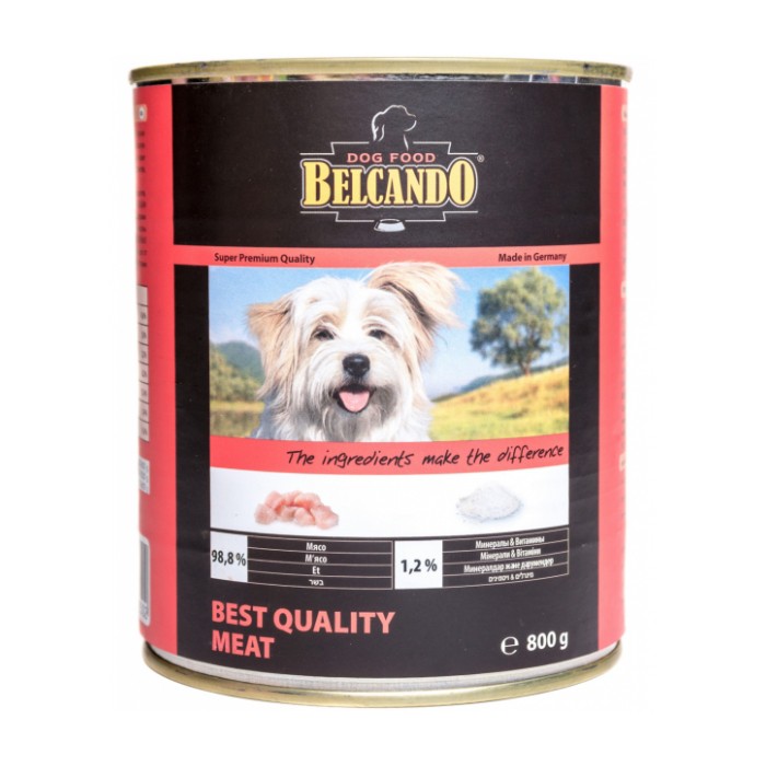 <p><strong>Belcando – «Отборное мясо» – Качественный отбор гарантирует высокую биологическую ценность мяса от немецких производителей, не содержит консервантов, красителей, ароматизаторов и соевых продуктов.</strong></p>