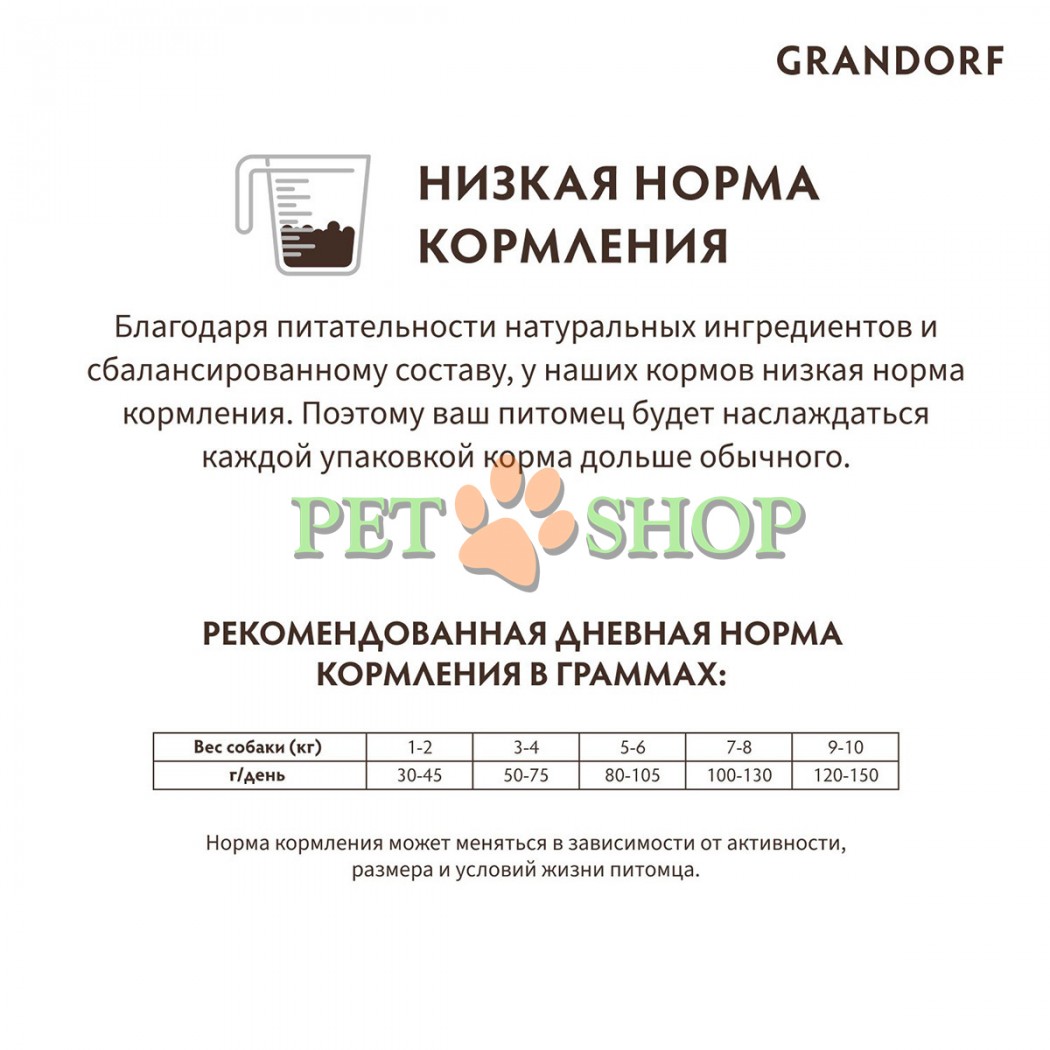 <p><strong>Сухой корм GRANDORF SINGLE GRAIN DOG ADULT MINI TURKEY низкозерновой для взрослых собак маленьких пород с индейкой 3 кг</strong></p>