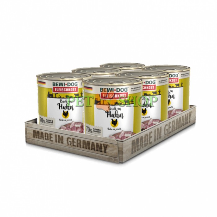 <p><strong>Bewi Dog rich in poultry, консервы для собак с мясом домашней птицы. Сделано в Германии.</strong></p>