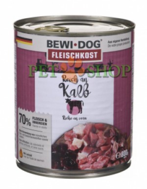 <p><strong>Bewi Dog Rich in Veal консервы для взрослых собак с телятиной, 800 gr</strong></p>