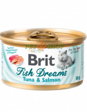 <p><strong>Hrană suplimentară pentru pisici. Vise de pește Brit oferă o nutriție completă și echilibrată pentru pisica dvs. Conține ton delicios în zeamă naturală. Sprijină frumusețea, sănătatea și vitalitatea animalului dvs.</strong></p>