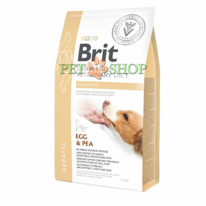 <p><strong>Корм для собак Brit GF VetDiets Dog Hepatic 2 kg при болезни печени с яйцом, горохом, бататом и гречкой</strong></p>