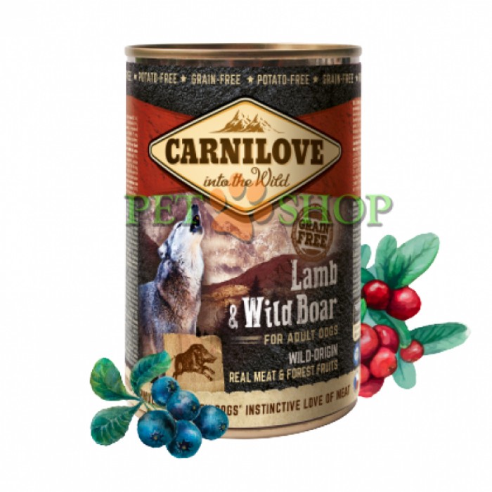 <p><strong>Hrana umeda pentru caini Carnilove Wild Meat, Adult, Miel & Mistret, 400 g</strong>r</p>