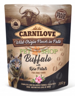 <p><strong>Carnilove Buffalo with Rose Petals 300 грамм Кусочки мяса и органов дичи в паштете, мясо буйвола и лепестки роз</strong></p>

<ul>
</ul>
