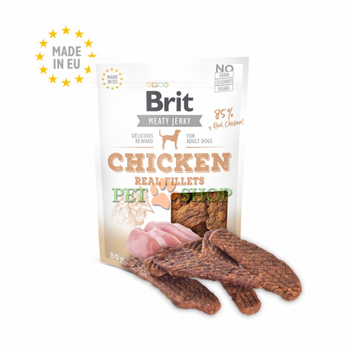 <p><strong>Лакомство для собак Brit Jerky Chicken Real Fillets с курицей 80 грамм</strong></p>

<p> </p>