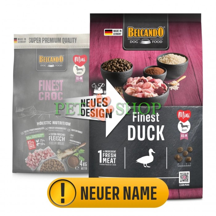 <p><strong>Belcando Finest Duck 4 kg &ndash; hrană uscată superpremium pentru c&acirc;ini pretențioși de talie mică și medie.</strong></p>