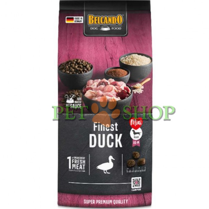 <p><strong>Belcando Finest Duck 1 кг на развес&nbsp;- сухой корм супер-премиум класса для привередливых мелких и средних&nbsp;собак.</strong></p>