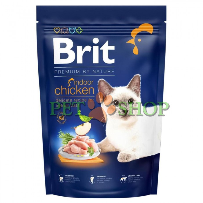 <p><strong>Brit Premium by Nature Cat Indoor Chicken - Полноценный корм премиум-класса для кошек, живущих в помещении.</strong></p>