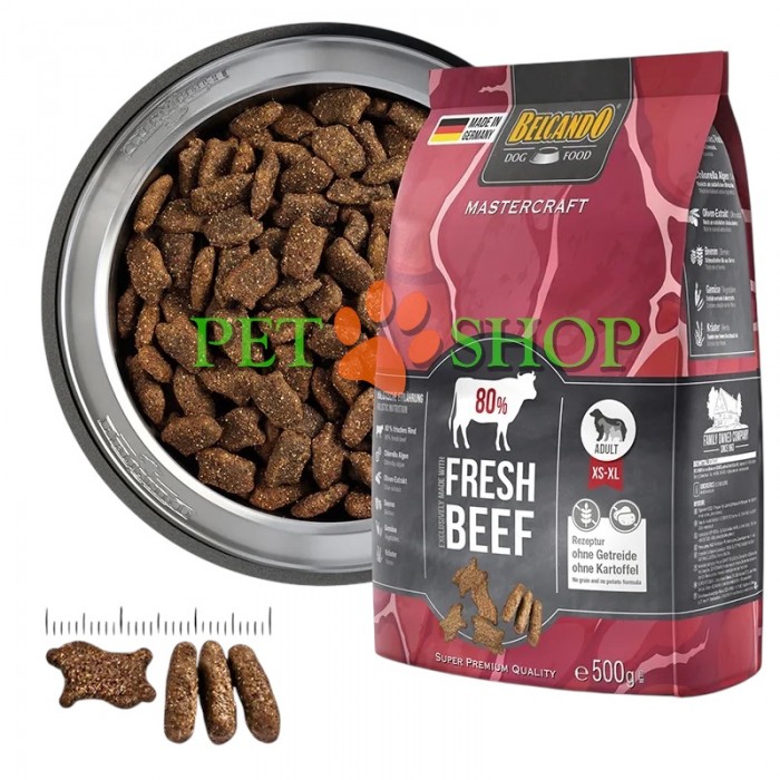 <p><strong>Сбалансированный&nbsp;</strong><strong>Беззерновой сухой корм для взрослых собак,&nbsp;80% филе говядины.</strong></p>