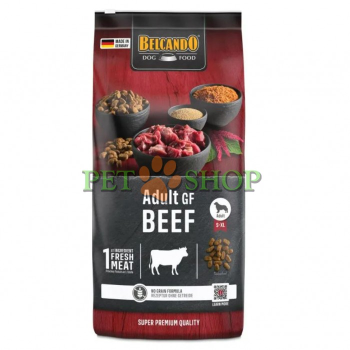 <p><strong>Сухой корм Belcando Adult GF Beef сухой&nbsp;беззерновой суперпермиум корм&nbsp;с говядиной для взрослых собак с нормальным уровнем активности, 1 кг на развес</strong></p>