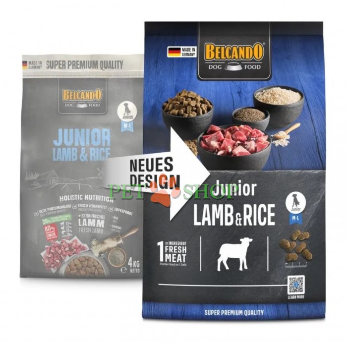 <p><strong>Belcando Junior Lamb, Rice 4 kg - Гипоаллергенный&nbsp;корм супер-премиум класса для щенков всех пород с ягненком и рисом</strong></p>