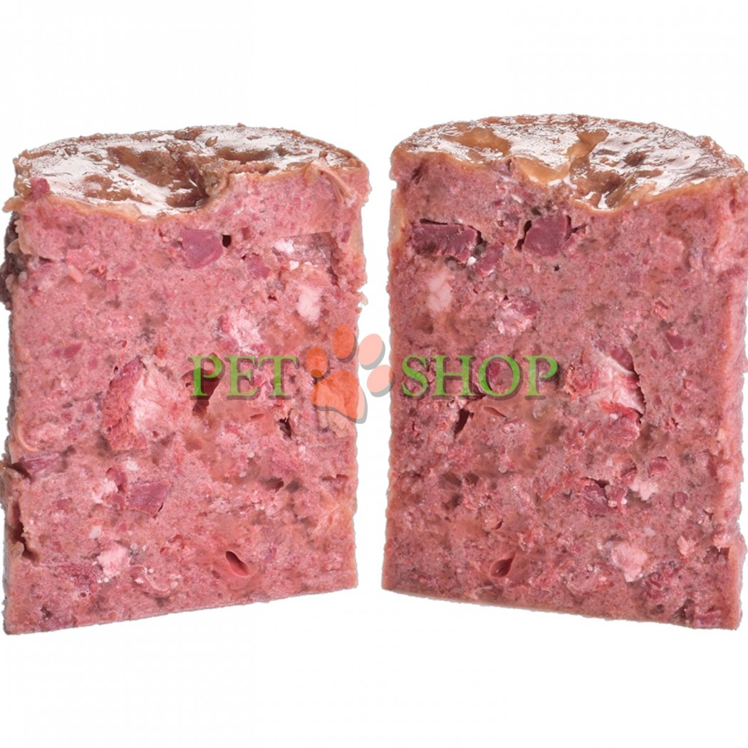 <p><strong>Мясо дичи и цыпленка 70% + чистый мясной паштет. Комплексный корм для собак.</strong></p>