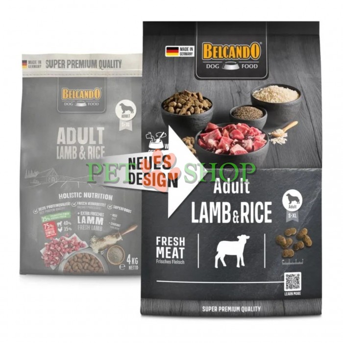 <p><strong>Belcando Adult Lamb, Rice 4&nbsp;kg - hrană uscată hipoalergenică, super-premium, pentru c&acirc;ini adulți.</strong></p>