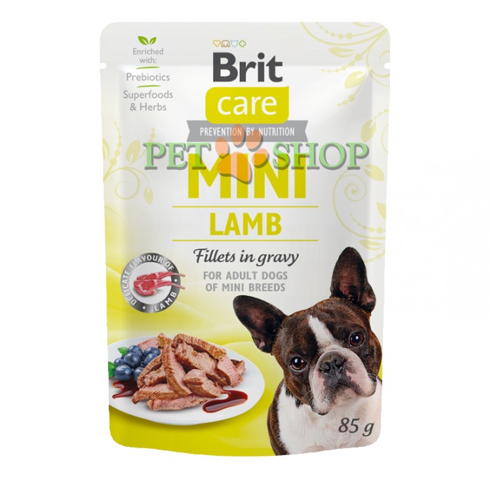 <p><strong>Brit Care Mini Lamb Fillets in Gravy - Влажный корм с филе ягненка в нежном соке для взрослых собак малых пород</strong></p>