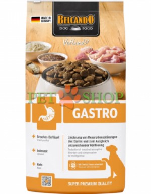 <p><strong>Belcando Vetline Gastro</strong> - диетический полнорационный корм для собак, направленный на снижение нарушений всасывания в кишечнике и компенсацию нарушений пищеварения.</p>