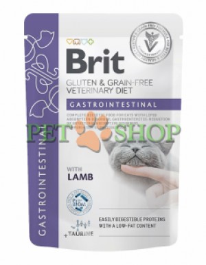 <p><strong>Brit Grain Free Veterinary Diet Gastrointestinal with Lamb Лечебные паучи для кошек при нарушении пищеварения с ягненком 85 gr</strong></p>