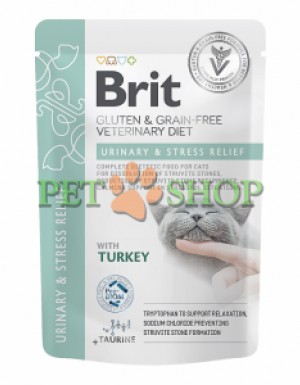 <p><strong>Brit GF VetDiets Urinary and Stress Relief - Brit GF VetDiets Urinary and Stress Relief - влажный корм для здоровья мочевыделительной системы и уменьшения стресса у кошек с индейкой 85 гр</strong></p>