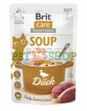 <p><strong>Brit Care Soup Суп с уткой для кошек 75 гр</strong></p>