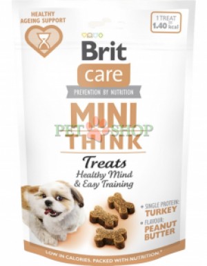 <p><strong>Brit Care Mini Treats Think</strong> &ndash; recompense funcționale semi-umede pentru susținerea capacităților mentale optime și pentru dresaj. Hrană complementară pentru c&acirc;ini adulți de talie mică.</p>