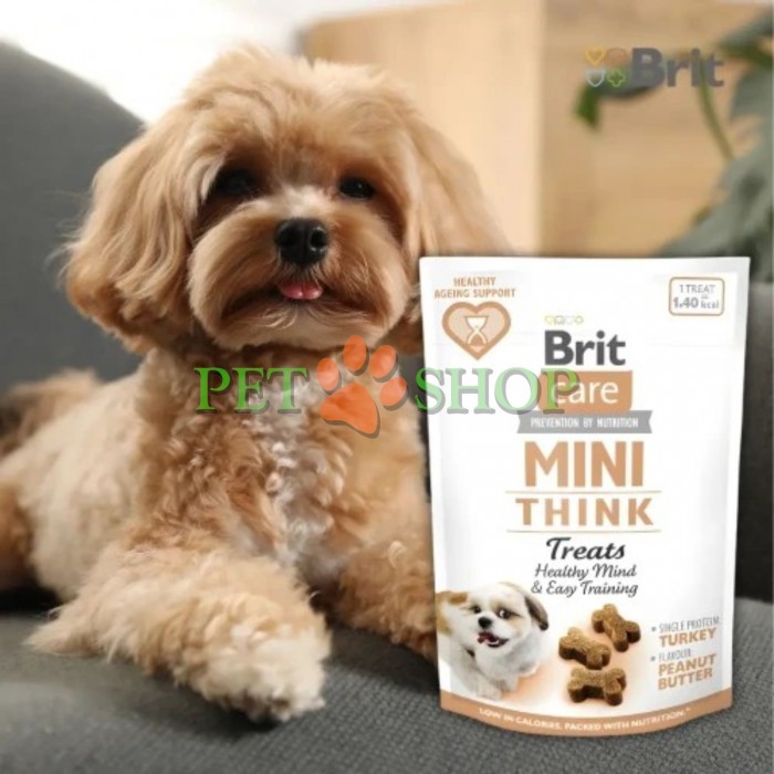 <p><strong>Brit Care Mini Treats Think</strong> &ndash; recompense funcționale semi-umede pentru susținerea capacităților mentale optime și pentru dresaj. Hrană complementară pentru c&acirc;ini adulți de talie mică.</p>