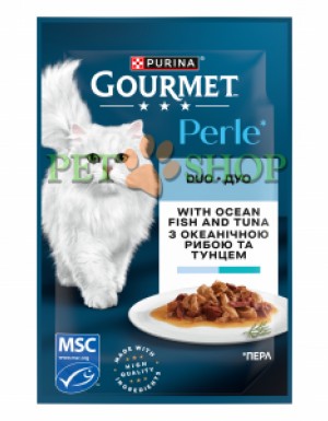 <p><strong>Gourmet Perle Duo&nbsp;с океанической рыбой и тунцом 85 гр</strong></p>