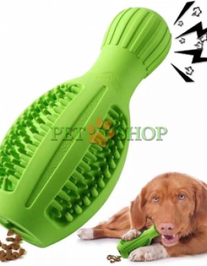 <p><strong>Интерактивная игрушка для собак с пищалкой в форме кегли для средних/мелких/маленьких пород/чистки зубов из натуральной резины каучук/конг</strong></p>