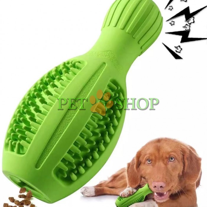 <p><strong>Интерактивная игрушка для собак с пищалкой в форме кегли для средних/мелких/маленьких пород/чистки зубов из натуральной резины каучук/конг</strong></p>