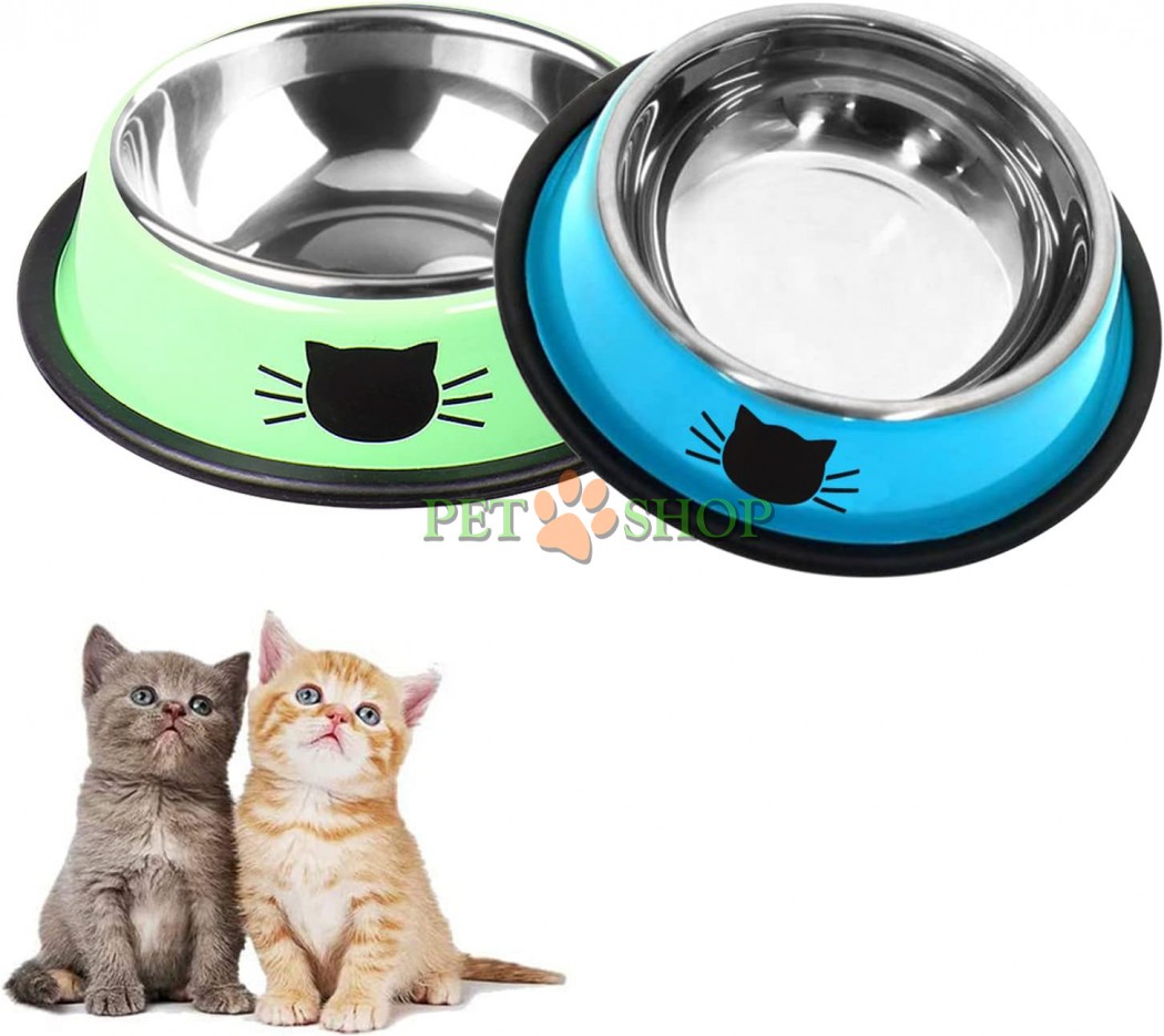 <p><strong>Bol metalic pentru pisici, Culori diferite: 15.5*11.5*3.8 cm.</strong></p>