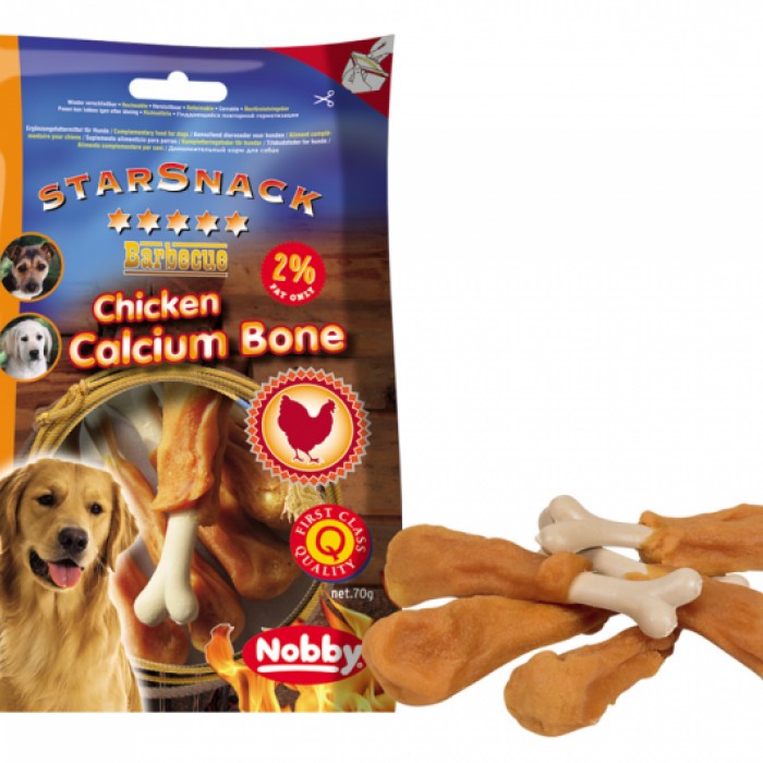 <p><strong>Лакомство для собак Nobby StarSnack Chicken Calcium Bone косточки кальцинированные с курицей, 1 шт</strong></p>