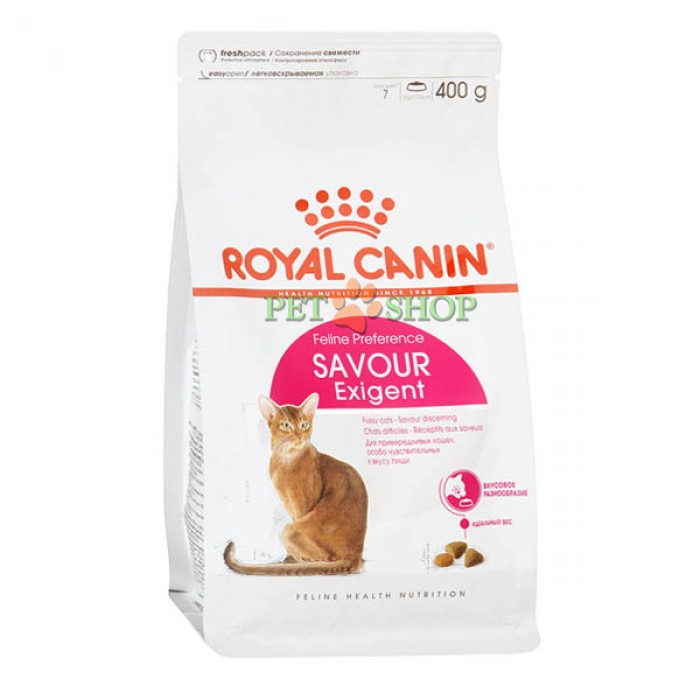 <p><strong>Royal Canin Savour Exigent - корм для кошек, привередливых к ВКУСУ продукта 400 грамм</strong></p>