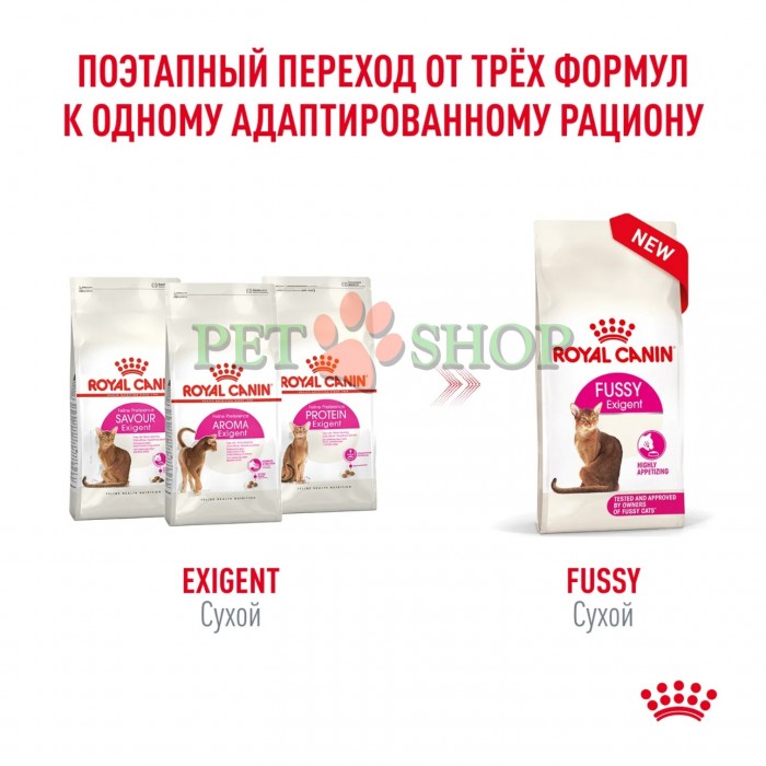 <p><strong>Royal Canin&nbsp;Fussy&nbsp;Exigent - корм для кошек, привередливых к ВКУСУ продукта 2 кг&nbsp;</strong></p>