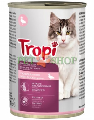 <p><strong>Tropi кусочки утки для кошек 415 Гр</strong></p>