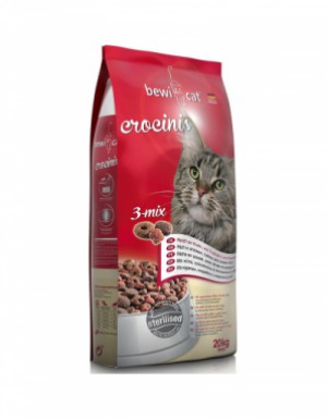 <p><strong>Bewi Cat Crocinis 3-Мix Корм сухой для привередливых кошек из птицы индейки и рыбы, 1 кг на развес</strong></p>