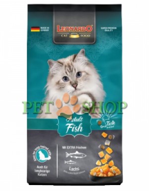 <p><strong>Leonardo Adult Fish - сухой корм супер-премиум класса для взрослых кошек с рыбой и рисом, прекрасно подойдёт кошкам, которые имеют чувствительное или слабое пищеварение, 1 кг на развес.</strong></p>