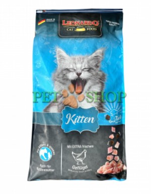 <p><strong>Сухой корм Leonardo Kitten для котят в возрасте до одного года, а также для беременных и кормящих кошек.</strong></p>