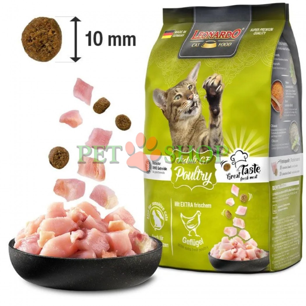 <p><strong>LEONARDO Adult GF Poultry</strong> (Pasăre) nu conține gluten sau cereale. &Icirc;n această rețetă cerealele au fost &icirc;nlocuite cu amarant bogat &icirc;n nutrienți. LEONARDO Adult GF Poultry (Pasăre) este hrana perfectă pentru pisicile cu intoleranțe alimentare și pentru pisicile care au tendința de a suferi de alergii.</p>