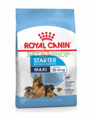 <p><strong>Корм сухой Royal Canin "Maxi Starter" для щенков крупных размеров в период отъема до 2-месячного возраста, для собак в последней трети беременности и во время лактации.</strong></p>