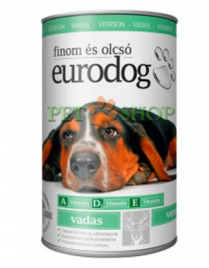 <p><strong>Полнорационный корм консерва для собак Eurodog для взрослых собак с олениной. </strong></p>