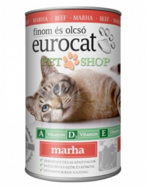 <p><strong>Eurocat Beef Консервы для кошек с говядиной в подливе 415 gr</strong></p>