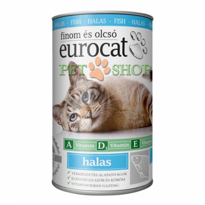 <p><strong>Eurocat Fish Консервы для кошек с рыбой, кусочки в подливе 415 грамм</strong></p>