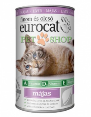 <p><strong>Eurocat Liver Консервы для кошек с печенью, кусочки в подливе 415 грамм</strong></p>